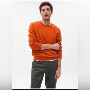 BNWT orange Gap 100% cotton knit sweater size small